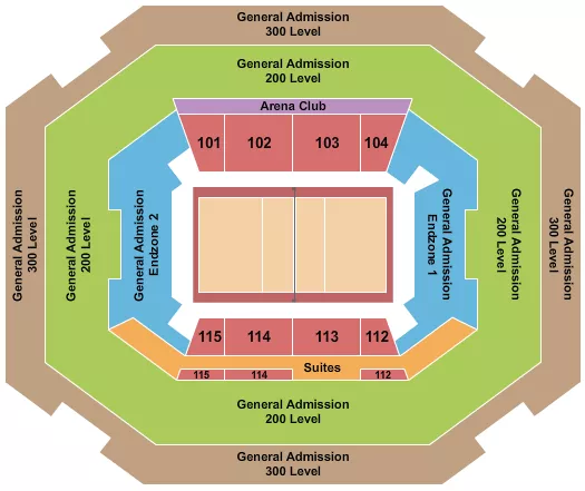 VOLLEYBALL Seating Map Seating Chart