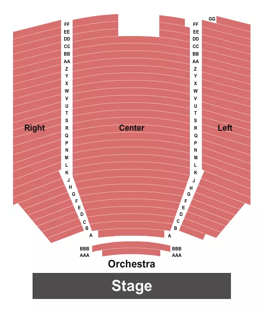 ENDSTAGE AAA Seating Map Seating Chart