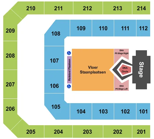 BACKSTREET BOYS Seating Map Seating Chart