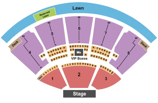 ENDSTAGE WITH DECKS Seating Map Seating Chart