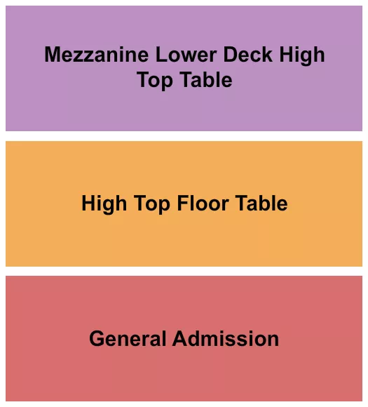 GA TABLE MEZZ Seating Map Seating Chart
