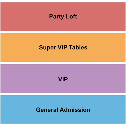 PARTY LOFT VIP Seating Map Seating Chart